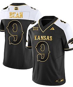 Jason Bean Jersey #9 Kansas Jayhawks Blackhawk Gold Vapor Football Alternate