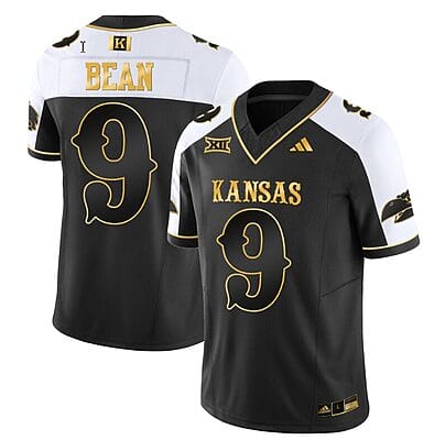Jason Bean Jersey #9 Kansas Jayhawks Blackhawk Gold Vapor Football Alternate