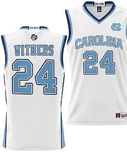 JaeLyn Withers Jersey #24 UNC Tar Heels NIL College Basketball Lightweight White