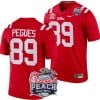 JJ Pegues Jersey #89 Ole Miss Rebels Peach Bowl Patch 2024 College Football Red