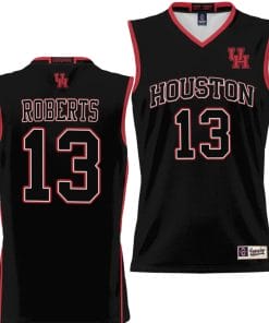 JWan Roberts Jersey #13 Houston Cougars NIL College Basketball Lightweight Black