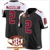 Jase McClellan Jersey #2 Alabama Crimson SEC Championship 2023 Patch Vapor Limited Football Black Alternate