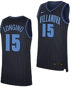Jordan Longino Jersey #15 Villanova Wildcats Replica College Basketball 2023-24 Navy