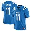 Jordan Watkins Jersey #11 Ole Miss Rebels Football All Stitched Blue