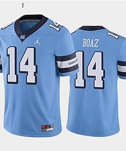 Jefferson Boaz Jersey #14 North Carolina Tar Heels College Football All Stitched Blue