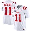 Jordan Watkins Jersey #11 Ole Miss Rebels Football Vapor Limited All Stitched White