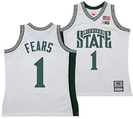 Jeremy Fears Jersey #1 Michigan State Spartans 125th Basketball Anniversary 1999 Throwback White