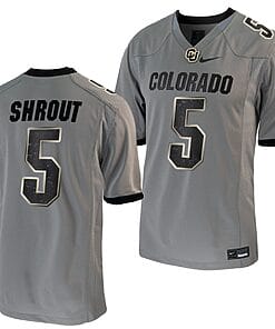 JT Shrout Jersey #5 Colorado Buffaloes College Football Untouchable Game Grey