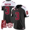 Jermaine Burton Jersey #3 Alabama Crimson Tide Vapor Limited Football Alabama Map Black Alternate
