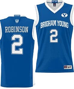 Jaxson Robinson Jersey #2 BYU Cougars NIL College Basketball Jersey Lightweight Royal