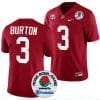 Jermaine Burton Jersey #3 Alabama Crimson Tide Rose Bowl Game 2024 Patch College Football Playoff Crimson