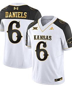 Jalon Daniels Jersey #6 Kansas Jayhawks Blackhawk Gold Vapor Football Inverted