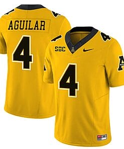 Joey Aguilar Jersey #4 Appalachian State Mountaineers Vapor Limited College Football Yellow