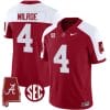 Jalen Milroe Jersey #4 Alabama Crimson Tide Vapor Stitched Football Alabama Map Crimson