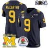 JJ McCarthy Jersey #9 Vapor Limited 2024 College Football Bowl and Rose Bowl Patch Navy