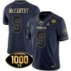 JJ McCarthy Jersey #9 Michigan Wolverines 1000 Wins Patch Football All Stitched Navy Gold