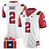 Jaxson Dart Jersey #2 Ole Miss Rebels Football Ole Miss Flag All Stitched White 2