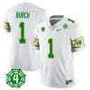 Jordan Burch Jersey #1 Oregon Ducks Honor Spencer Webb Patch Football White