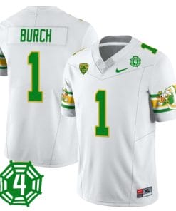 Jordan Burch Jersey #1 Oregon Ducks Honor Spencer Webb Patch Football White