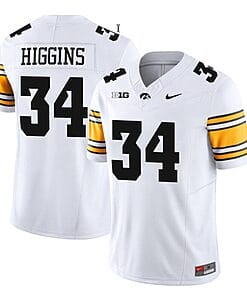 Jay Higgins Jersey #34 Iowa Hawkeyes Vapor Limited College Football White