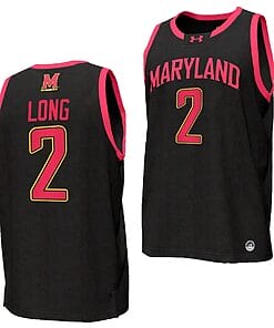 Jahari Long Jersey #2 Maryland Terrapins College NIL Replica Basketball Black