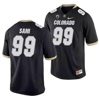 Jalen Sami Jersey #99 Colorado Buffaloes College Football Game Black
