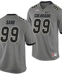 Jalen Sami Jersey #99 Colorado Buffaloes College Football Game Gray