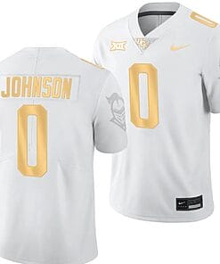 Jason Johnson Jersey #0 UCF Knights Light Mode College Football White Golden