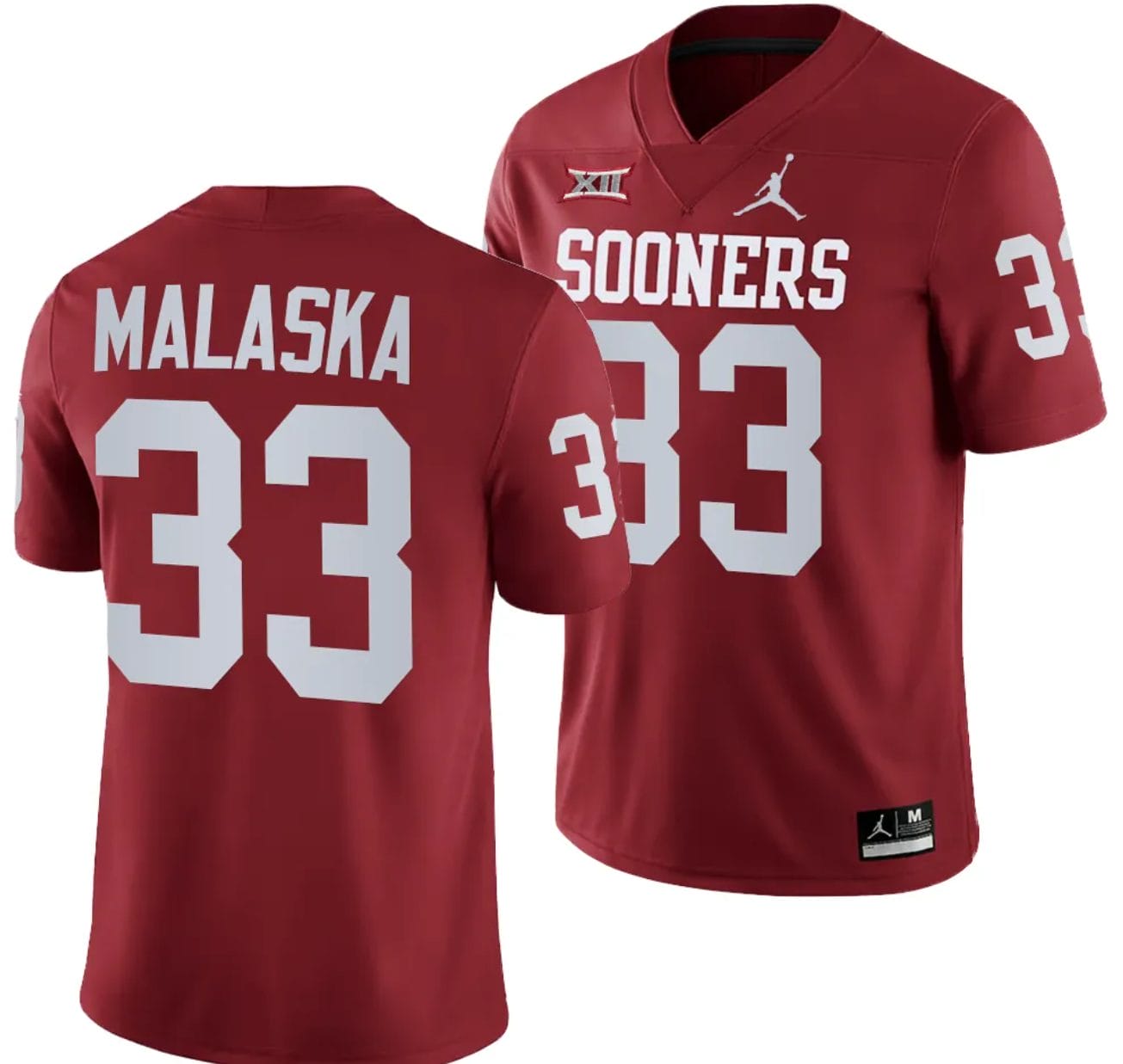 Jocelyn Malaska Jersey #33 Oklahoma Sooners 2024 College Football Crimson