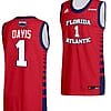 Johnell Davis Jersey #1 FAU Owls College Basketball Replica Red