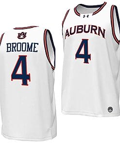 Johni Broome Jersey #4 Auburn Tigers Replica College Basketball 2023-24 White