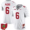 Kyle McCord Jersey #6 Ohio State Buckeyes Football Stitched Ohio Map Patch White Special Style 2
