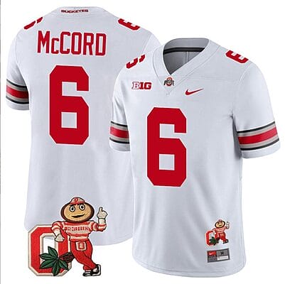 Kyle Mccord Jersey #6 Ohio State Buckeyes Mascot Patch College Football White