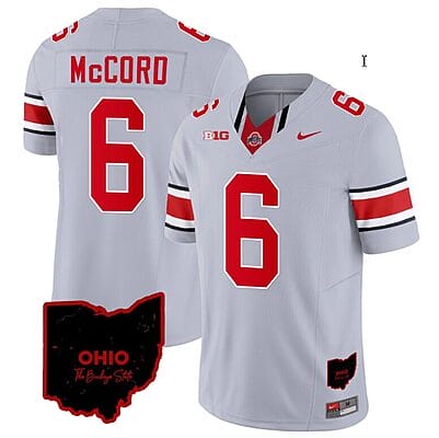 Kyle Mccord Jersey #6 Ohio State Buckeyes College Football Stitched Vapor Limited Ohio Patch Gray