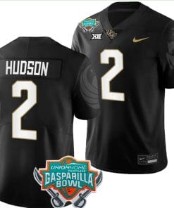 Kobe Hudson Jersey #2 UCF Knights 2023 Gasparilla Bowl Patch Football Black
