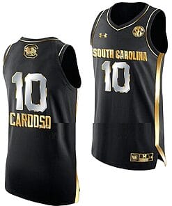 Kamilla Cardoso Jersey #10 South Carolina Gamecocks College Basketball Black Golden