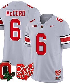 Kyle Mccord Jersey #6 Ohio State Buckeyes College Football Stitched Logo Patch Gray