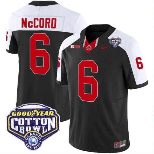 Kyle Mccord Jersey #6 Ohio State Buckeyes Cotton Bowl Patch Vapor Football Black Alternate