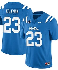 Khari Coleman Jersey #23 Ole Miss Rebels Football All Stitched Blue