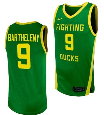 Keeshawn Barthelemy Jersey #9 Oregon Ducks Replica College Basketball uniform Green