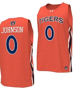 KD Johnson Jersey #0 Auburn Tigers College Basketball Replica Orange