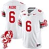 Kyle McCord Jersey #6 Ohio State Buckeyes Football 2023 Stitched Brutus Buckeye Patch White