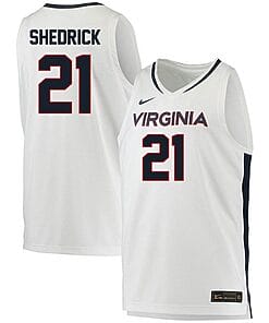 Kadin Shedrick Jersey #21 Virginia Cavaliers College Basketball Stitched White