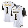 Kenny Logan Jr Jersey #1 Kansas Jayhawks Blackhawk Gold Vapor Football Black Sleeves