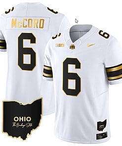 Kyle Mccord Jersey #6 Ohio State Buckeyes College Football Stitched Vapor Limited Gold Ohio Patch White Gold