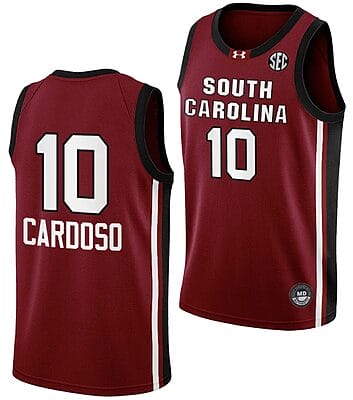 Kamilla Cardoso Jersey #10 South Carolina Gamecocks College Basketball 2023-24 Garnet