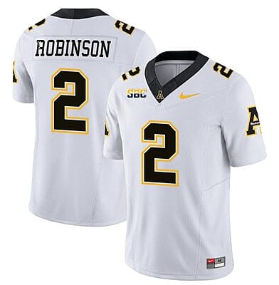 Kaedin Robinson Jersey #2 Appalachian State Mountaineers Vapor Limited College Football White