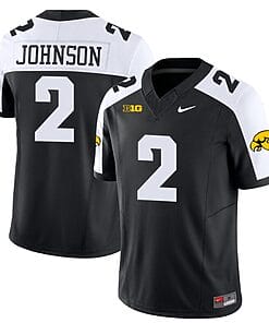 Kaleb Johnson Jersey #2 Iowa Hawkeyes Vapor Limited College Football Black Alternate