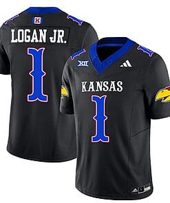 Kenny Logan Jr Jersey #1 Kansas Jayhawks Blackhawk Vapor Limited Football Black