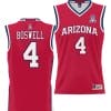 Kylan Boswell Jersey #4 Arizona Wildcats NIL College Basketball Lightweight Red